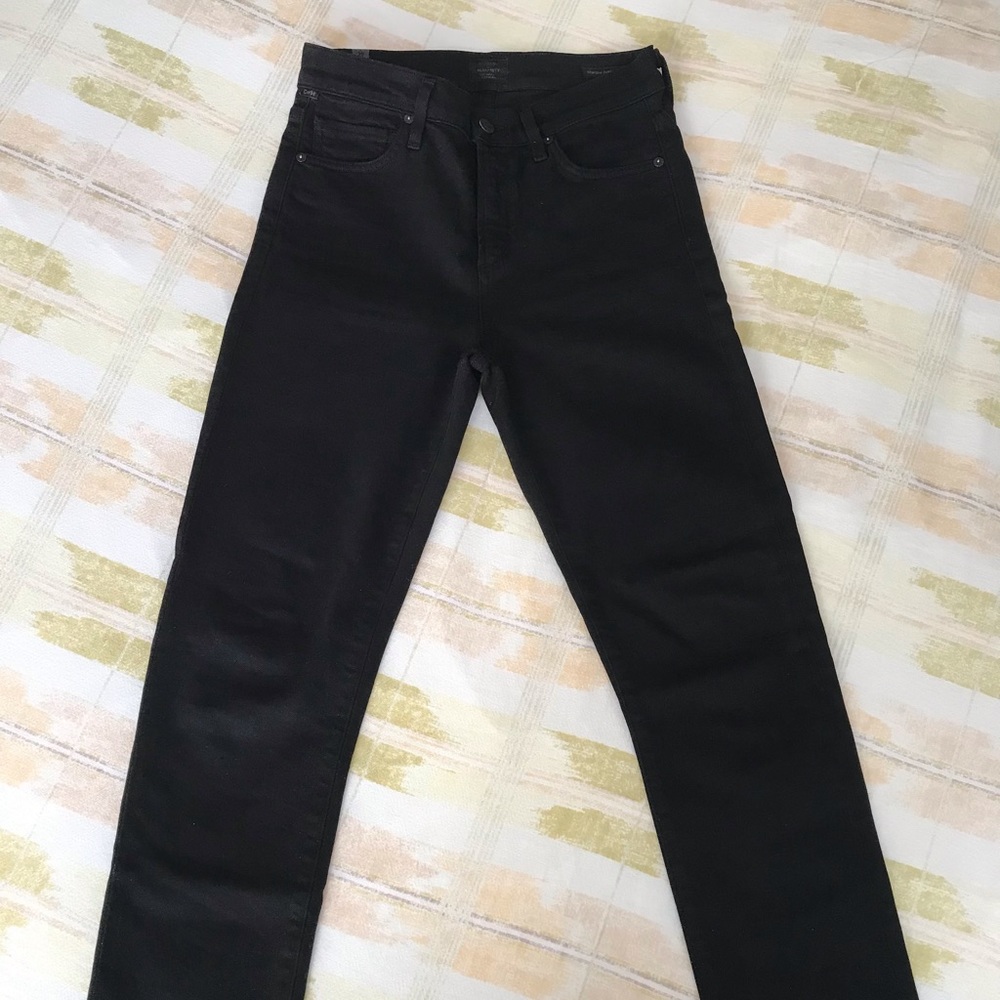 Citizens of Humanity - Harlow Ankle High Rise Slim (Plush Black) - Picture 4 of 15